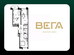 2-к квартира, вторичка, 82м2, 9/19 этаж