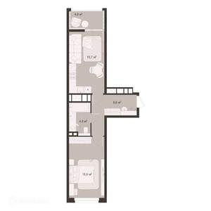 1-к квартира, вторичка, 49м2, 2/9 этаж