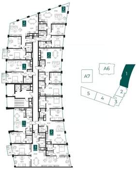 2-к квартира, вторичка, 88м2, 5/13 этаж