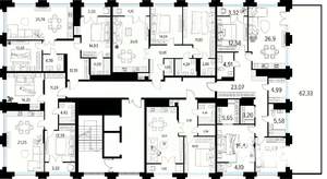 2-к квартира, вторичка, 71м2, 13/19 этаж