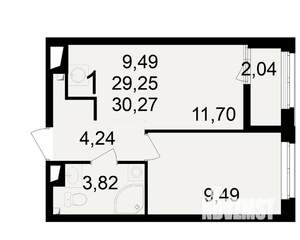 1-к квартира, вторичка, 29м2, 11/23 этаж