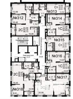2-к квартира, вторичка, 55м2, 13/22 этаж