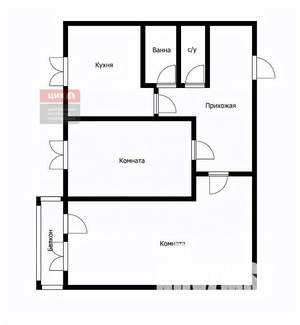 2-к квартира, вторичка, 45м2, 7/9 этаж