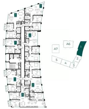 1-к квартира, вторичка, 45м2, 12/13 этаж