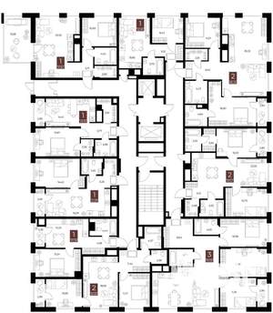1-к квартира, вторичка, 45м2, 2/15 этаж