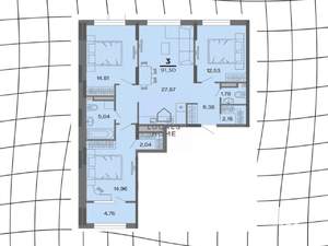 3-к квартира, вторичка, 91м2, 11/22 этаж