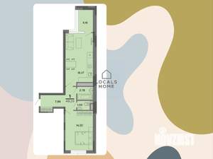 1-к квартира, вторичка, 49м2, 3/22 этаж