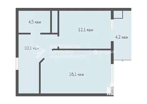 1-к квартира, вторичка, 49м2, 21/21 этаж