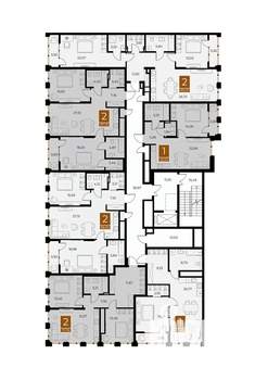 1-к квартира, вторичка, 52м2, 7/8 этаж