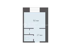 1-к квартира, вторичка, 12м2, 4/5 этаж