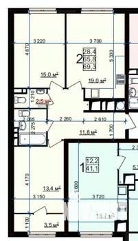 2-к квартира, вторичка, 69м2, 12/25 этаж