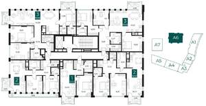 1-к квартира, вторичка, 53м2, 7/9 этаж