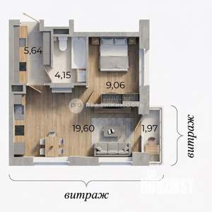 1-к квартира, вторичка, 40м2, 13/22 этаж