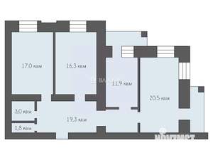 3-к квартира, вторичка, 90м2, 1/13 этаж