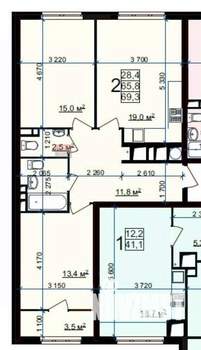 2-к квартира, вторичка, 69м2, 3/25 этаж