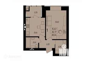 1-к квартира, вторичка, 39м2, 5/8 этаж