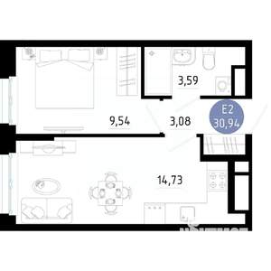 1-к квартира, вторичка, 31м2, 10/14 этаж