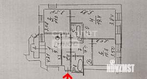 3-к квартира, вторичка, 71м2, 1/2 этаж