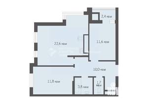 2-к квартира, вторичка, 61м2, 20/27 этаж