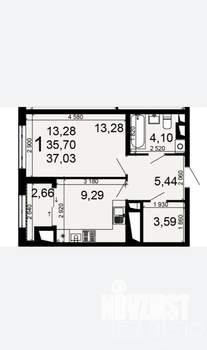 1-к квартира, вторичка, 37м2, 10/26 этаж