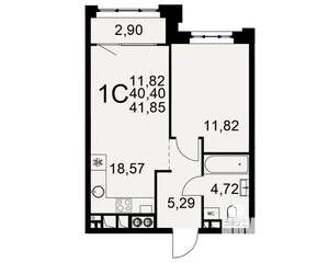 1-к квартира, вторичка, 40м2, 3/10 этаж