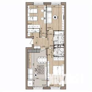 3-к квартира, вторичка, 83м2, 21/25 этаж