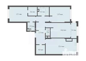 3-к квартира, сданный дом, 91м2, 11/21 этаж