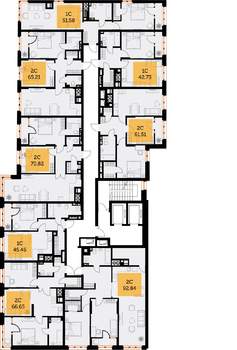 2-к квартира, вторичка, 71м2, 2/16 этаж