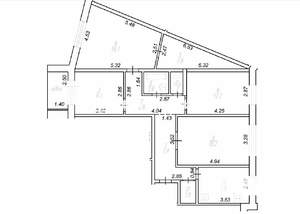 4-к квартира, вторичка, 93м2, 6/9 этаж