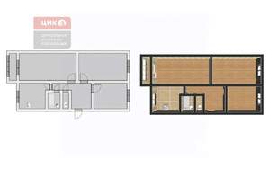 2-к квартира, вторичка, 42м2, 1/5 этаж