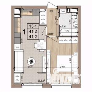 1-к квартира, вторичка, 41м2, 11/25 этаж