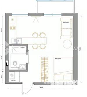 1-к квартира, вторичка, 30м2, 4/5 этаж