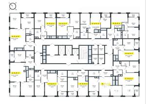 2-к квартира, строящийся дом, 65м2, 21/25 этаж