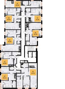 2-к квартира, вторичка, 64м2, 16/16 этаж