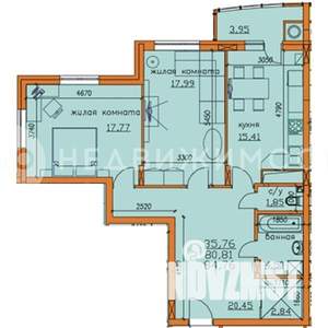 2-к квартира, вторичка, 80м2, 8/18 этаж