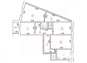 4-к квартира, вторичка, 93м2, 6/9 этаж