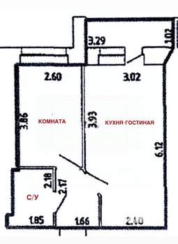 1-к квартира, вторичка, 36м2, 15/15 этаж