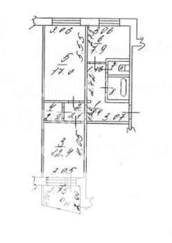 2-к квартира, вторичка, 54м2, 5/5 этаж