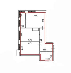 2-к квартира, вторичка, 40м2, 13/26 этаж