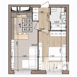 1-к квартира, вторичка, 42м2, 2/25 этаж