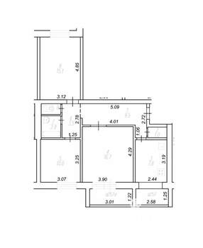 3-к квартира, вторичка, 68м2, 3/10 этаж
