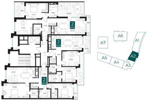 2-к квартира, вторичка, 87м2, 7/13 этаж