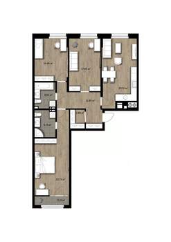 3-к квартира, вторичка, 106м2, 4/16 этаж