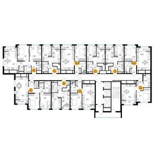 2-к квартира, вторичка, 57м2, 23/25 этаж