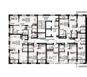 2-к квартира, вторичка, 56м2, 2/22 этаж