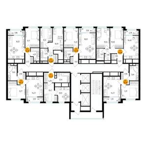 1-к квартира, вторичка, 40м2, 22/25 этаж