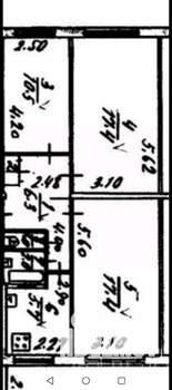 3-к квартира, вторичка, 61м2, 1/5 этаж