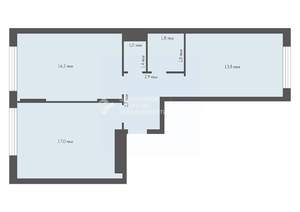 2-к квартира, вторичка, 58м2, 17/24 этаж
