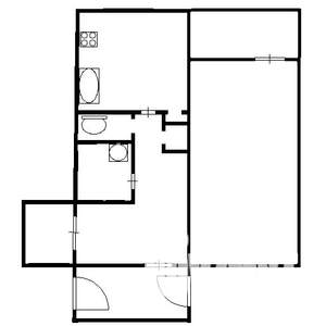 2-к квартира, вторичка, 44м2, 1/5 этаж