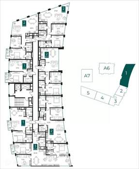 1-к квартира, вторичка, 62м2, 13/14 этаж